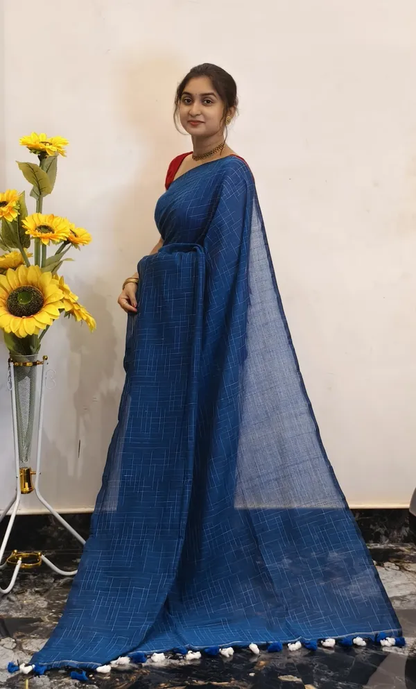 Blue_Masrise_Cotton_Geometric_Print_Saree_For_Women