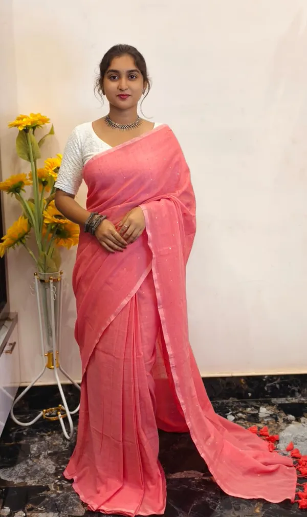 Pink_Masrise_Cotton_Sequin_Saree_For_Women