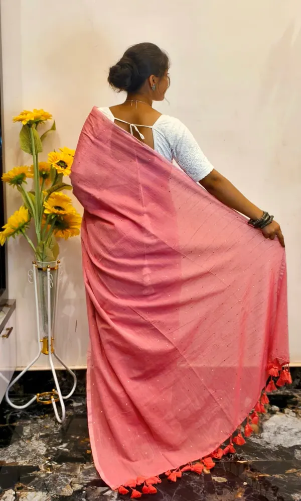 Pink_Masrise_Cotton_Sequin_Saree_For_Women