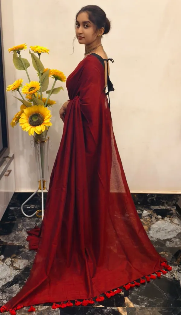 Maroon_Masrise_Cotton_Textured_Saree_For_Women