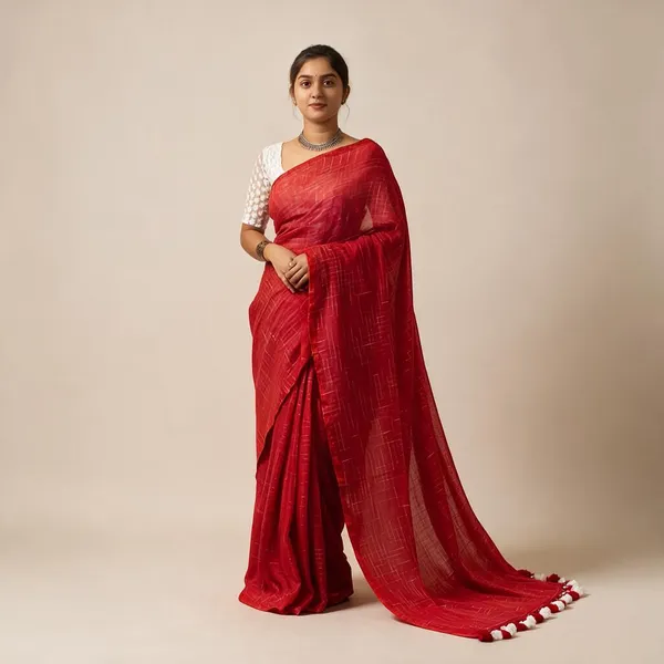 Red_Masrise_Cotton_Woven_Saree_For_Women
