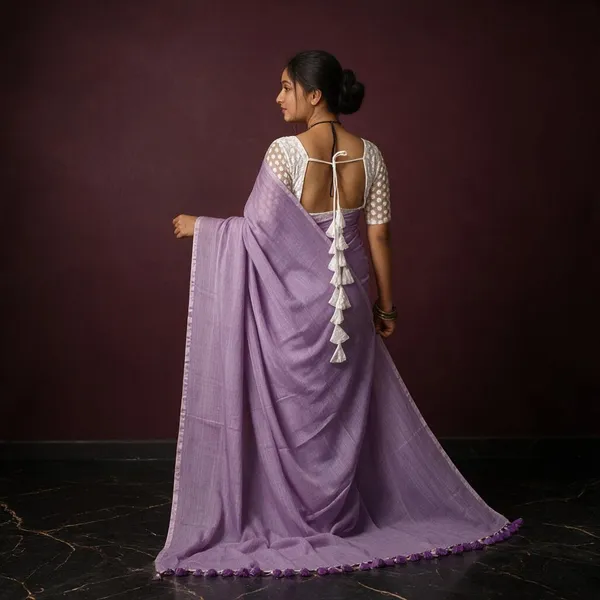 Lavender_Masrise_Cotton_Solid_Saree_For_Women