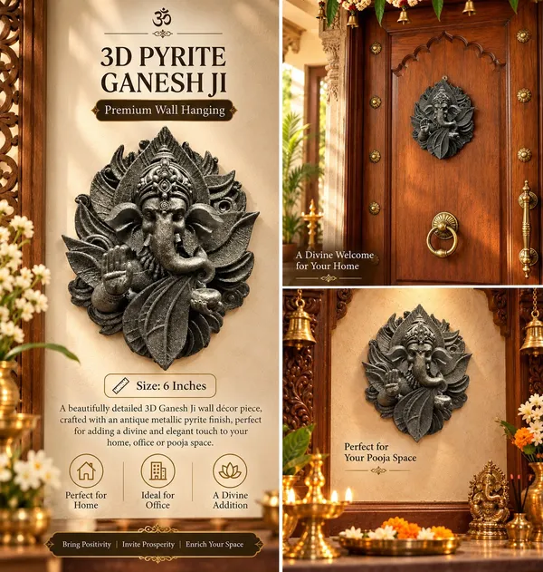 Pyrite_Stone_Ganesha_Spiritual_Wall_Hanging