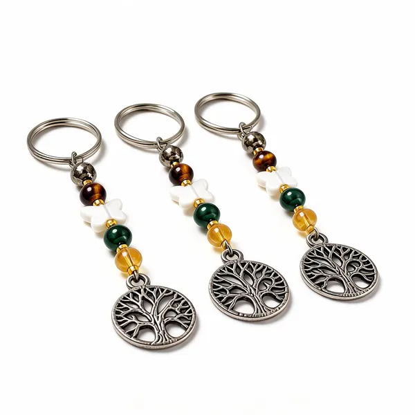 Multicolour_Beaded_Tree_Of_Life_Charm_Keychain_Set_Of_3
