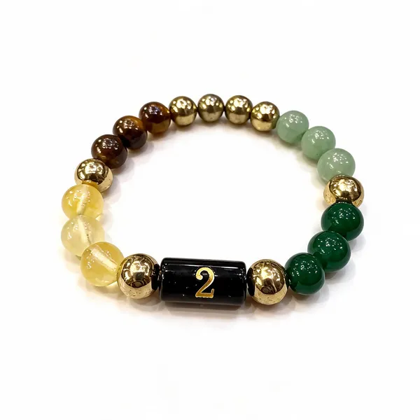Multicolour_Natural_Crystal_Mulank_2_Bracelet_For_Unisex