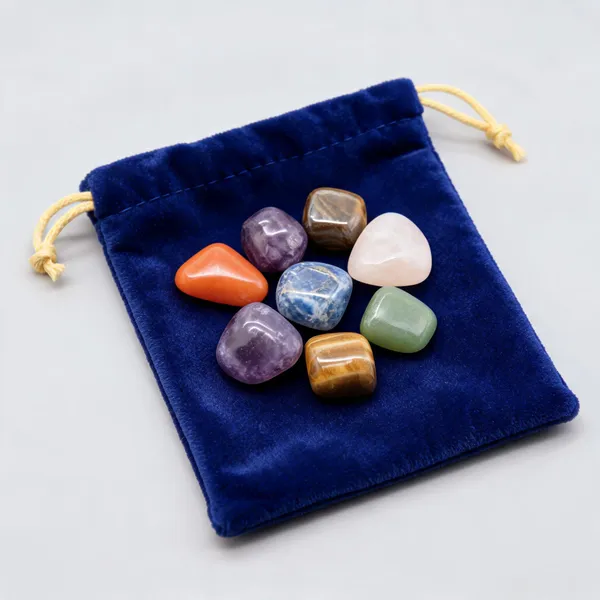 Multicolour_Polished_Stone_Collection_With_Blue_Velvet_Drawstring_Pouch
