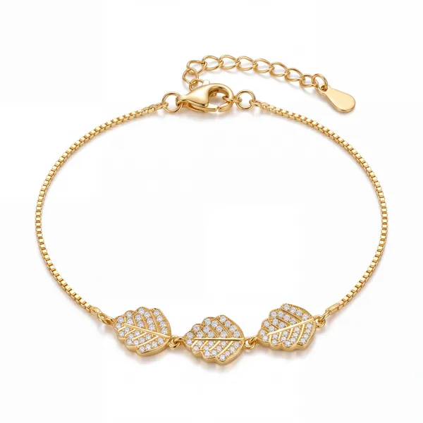 Gold_Tone_Leaf_Bracelet_for_Women
