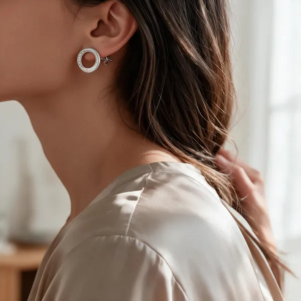 Silver_Textured_Circular_Stud_Earrings_for_Women