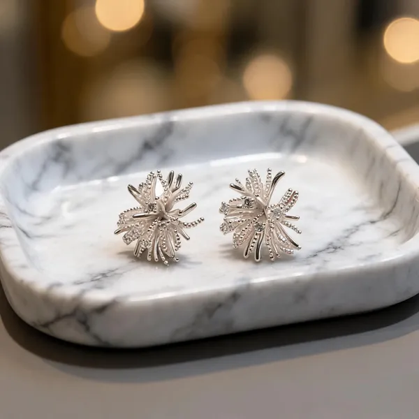 925_Silver_Starburst_Firework_Stud_Earring_for_Women