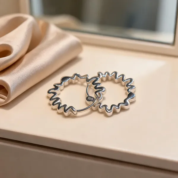 Platinum_Plated_925_Silver_Ripple_Zigzag_Hoops_Earring_for_Women