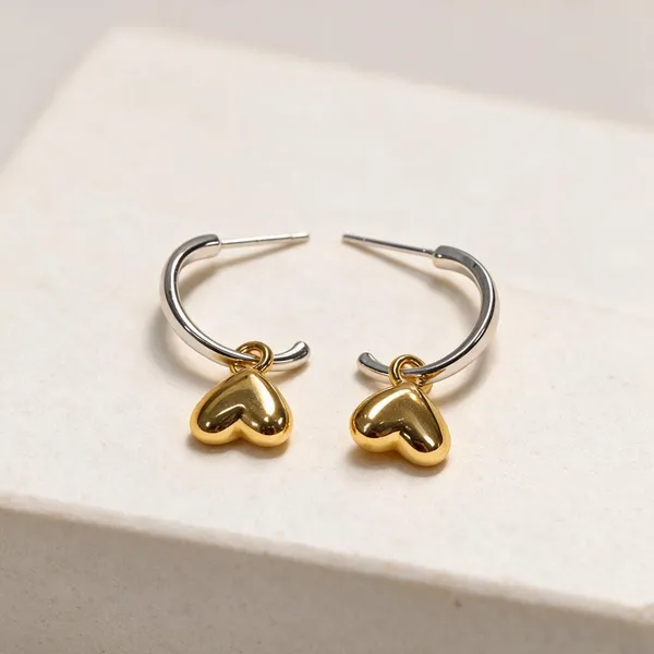 Platinum_Plated_925_Silver_Golden_Puffy_Heart_Dangle_Earring_for_Women
