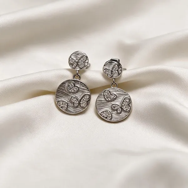 925_Silver_Two-Tier_Drop_Earring_&_Pendant_Set_For_Women