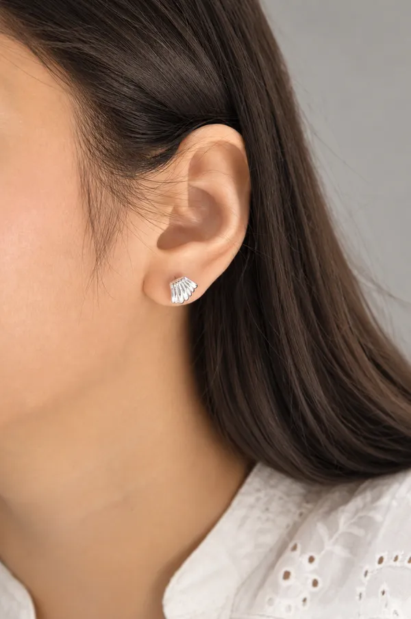 Platinum_Plated_925_Silver_Glossy_Ocean_Wave_Stud_Earrings_For_Women
