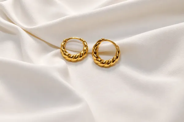 925_Silver_Spiral_Rope_Hoop_Gold_Finish_Earring_For_Women