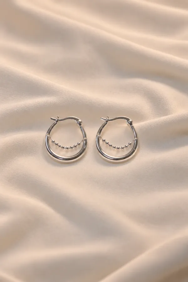 Platinum_Plated_925_Silver_Hanging_Bead_Chain_Hoop_Earrings_For_Women