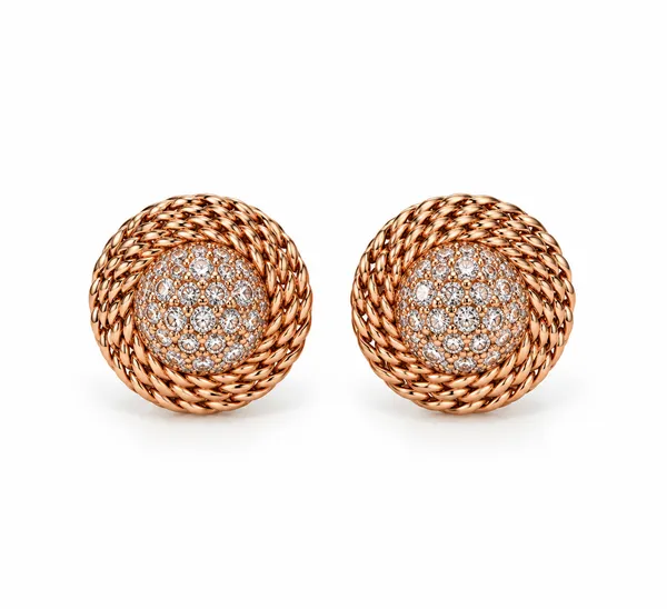 925_Silver_Rose_Gold_&_Cz_Hat_Shape_Stud_Earring_For_Women