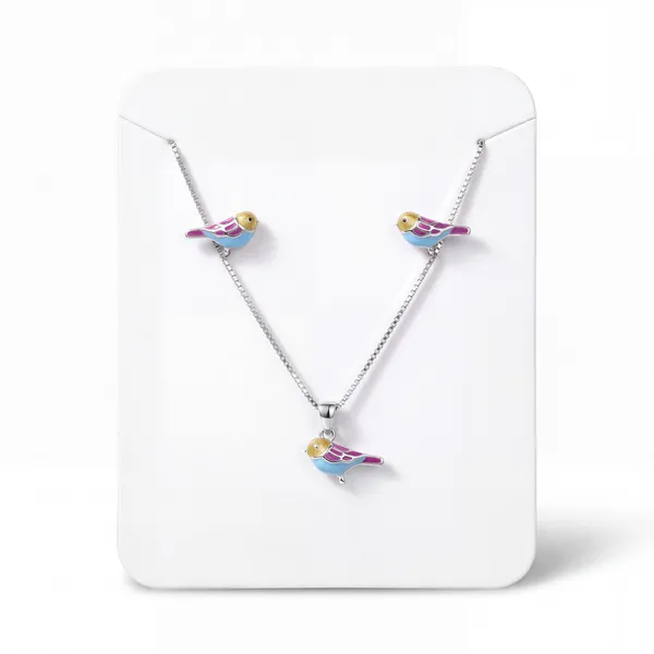 Silver_Bird_Pendant_Necklace_And_Earrings_Set
