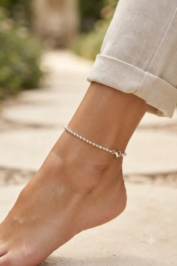 Platinum_Plated_925_Silver_Beaded_Chain_Anklet_For_Women