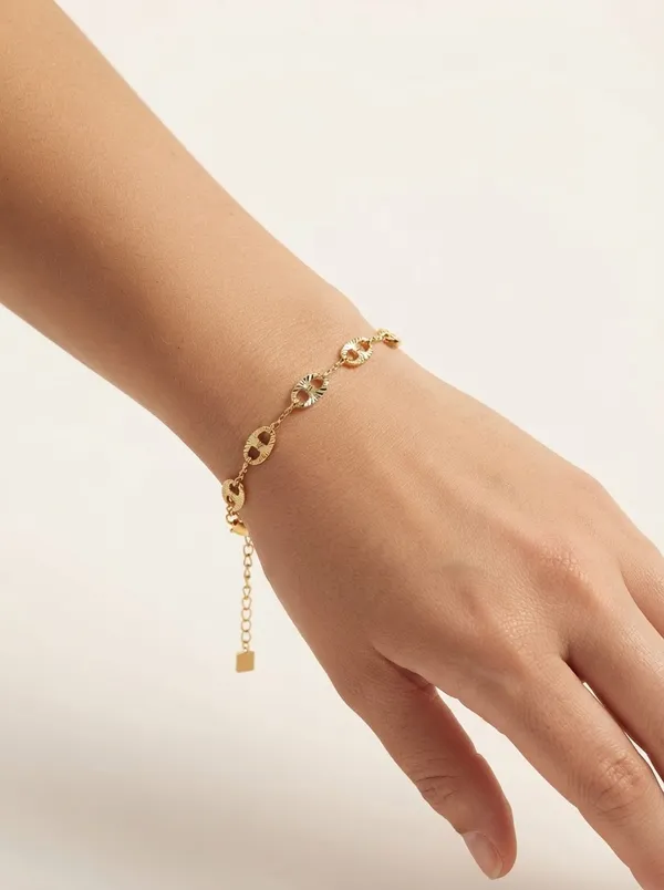 925_Silver_18K_Gold_Plated_Anchor_Link_Bracelet