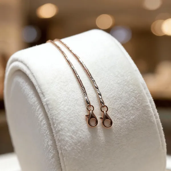 925_Silver_Rose_Gold_Finish_Chain_Anklet_For_Women