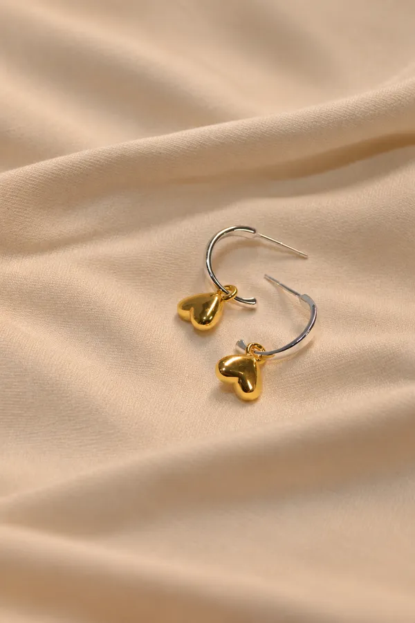 Platinum_Plated_925_Silver_Golden_Puffy_Heart_Dangle_Earring_for_Women