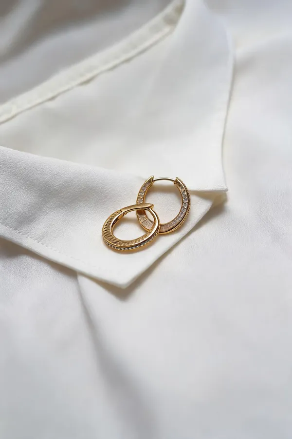 925_Silver_18K_Gold_Plated_Oval_Hoop_Earring_For_Women