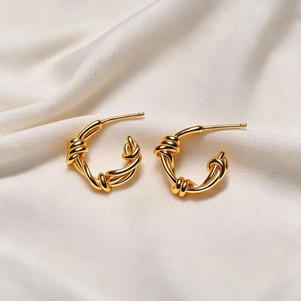 925_Silver_Twisted_Knotted_Rope_Hoop_Gold_Earrings
