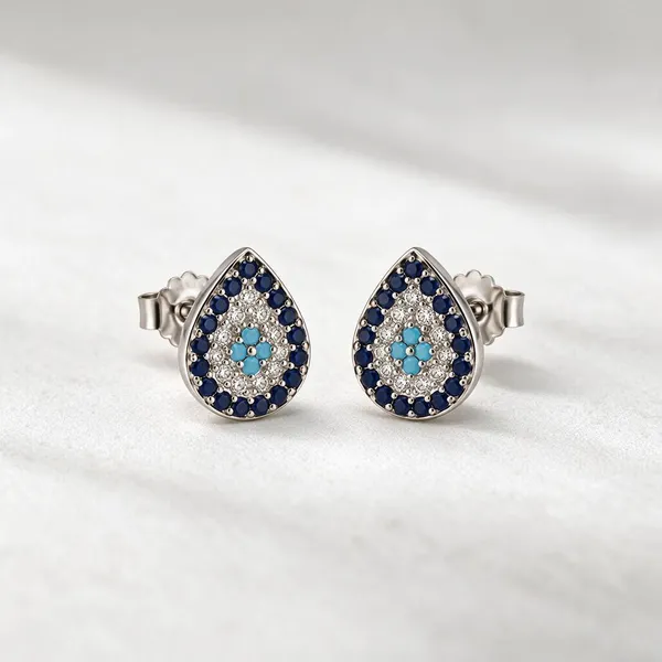 925_Silver_Evil_Eye_Drop_Stud_Earrings_For_Women