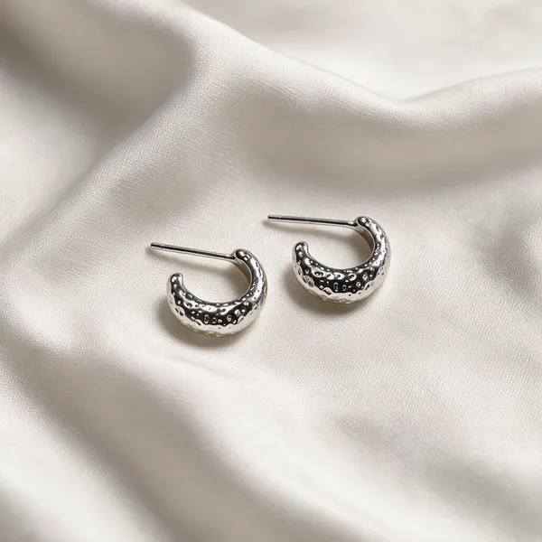 Platinum_Plated_925_Silver_Textured_Half_Moon_Earrings_For_Women