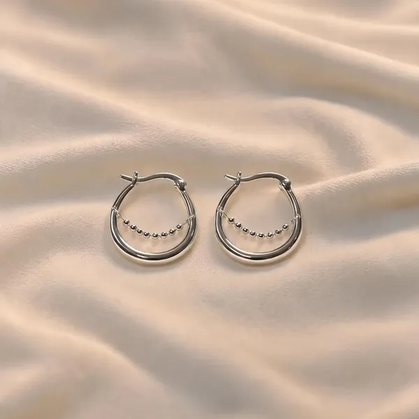 Platinum_Plated_925_Silver_Hanging_Bead_Chain_Hoop_Earrings_For_Women