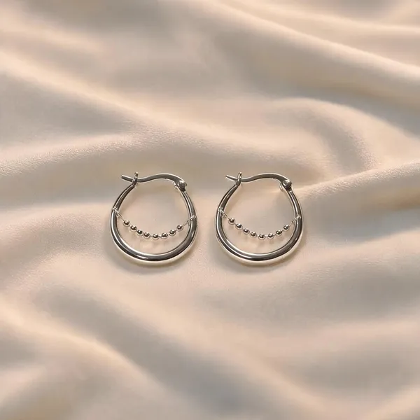 Platinum_Plated_925_Silver_Hanging_Bead_Chain_Hoop_Earrings_For_Women