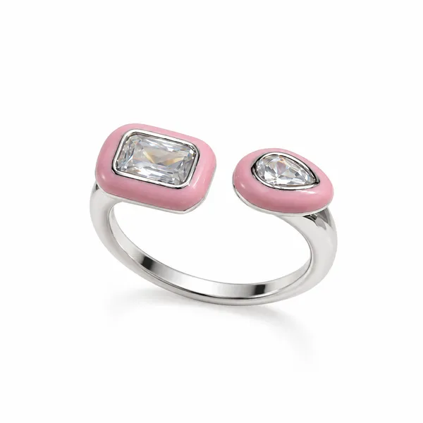 Platinum_Plated_925_Silver_Pink_Open_Band_Mismatched_Stone_Ring_For_Women