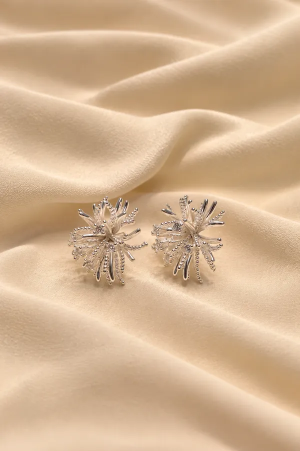 925_Silver_Starburst_Firework_Stud_Earring_for_Women