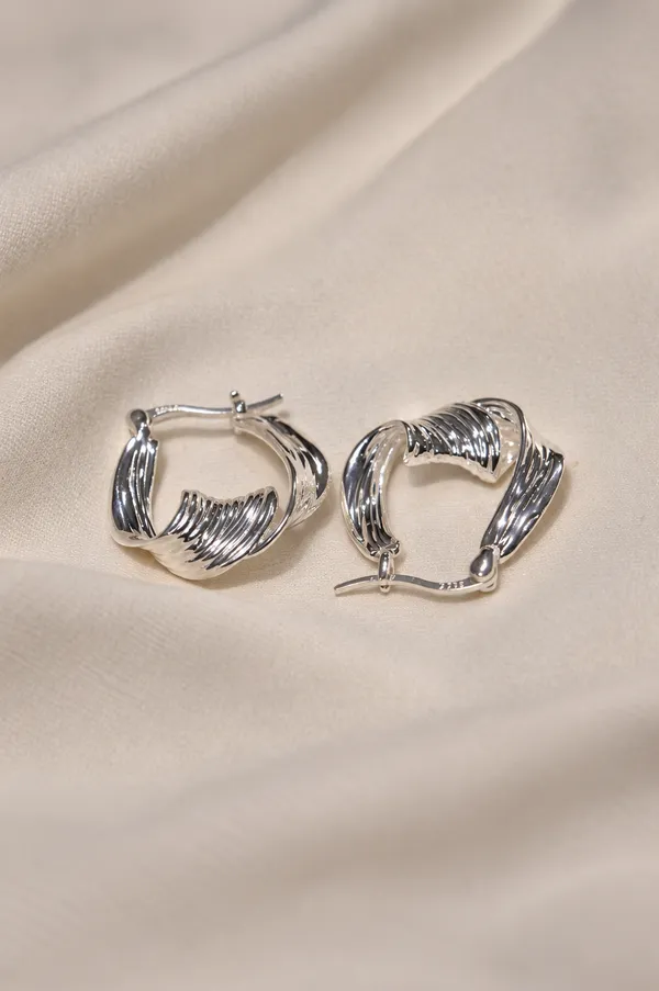 925_Silver_Multistrand_Twisted_Wave_Hoop_Earrings_For_Women