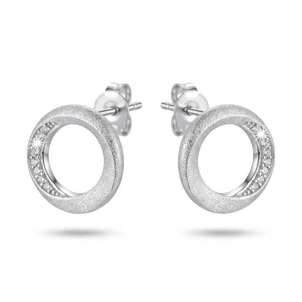Silver_Textured_Circular_Stud_Earrings_for_Women