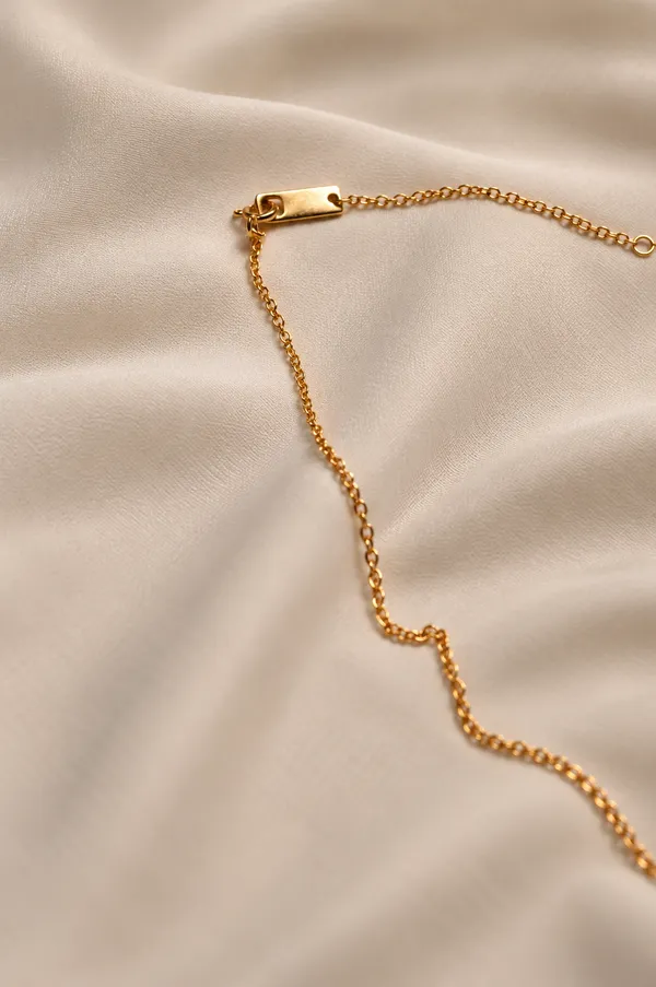 925_Silver_Gold_Plated_Heart_Pendant_Chain_For_Women