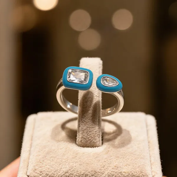 Platinum_Plated_925_Silver_Blue_Open_Band_Dual_Stone_Ring_For_Women