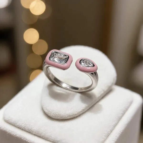 Platinum_Plated_925_Silver_Pink_Open_Band_Mismatched_Stone_Ring_For_Women