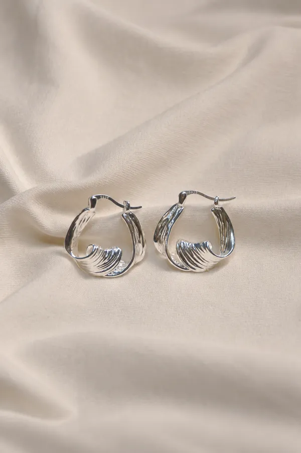 925_Silver_Multistrand_Twisted_Wave_Hoop_Earrings_For_Women
