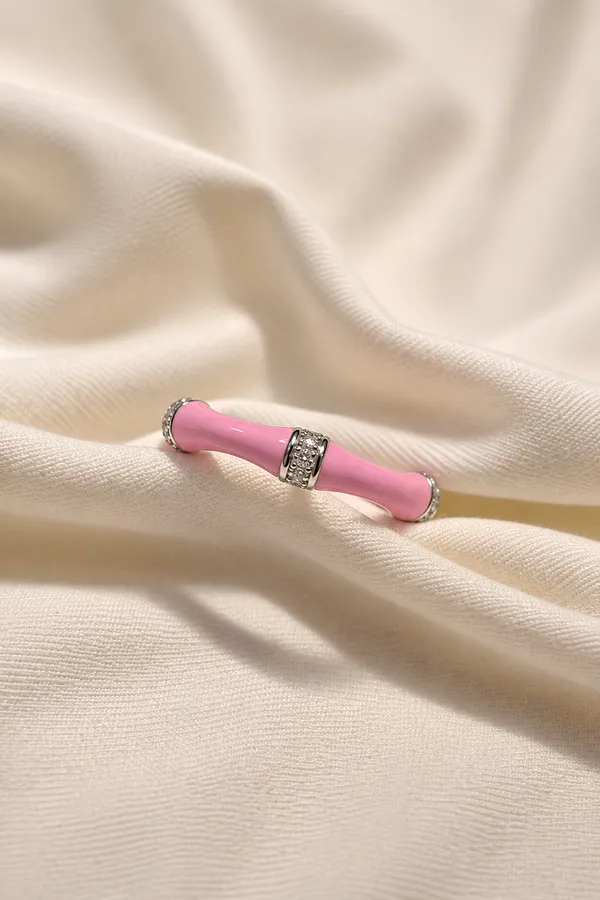Pink_Silver_925_Metallic_Accent_Band_Ring_For_Women
