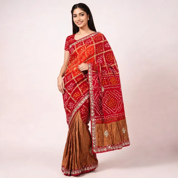 Red_Bandhani_Saree_For_Women