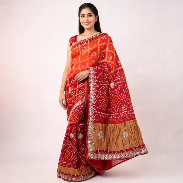 Red_Bandhani_Saree_For_Women