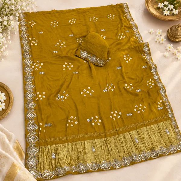 Mustard_Embellished_Saree_For_Women