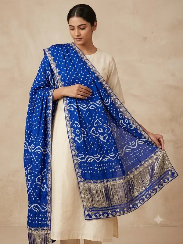 Blue_Embellished_Bandhani_Dupatta_For_Women