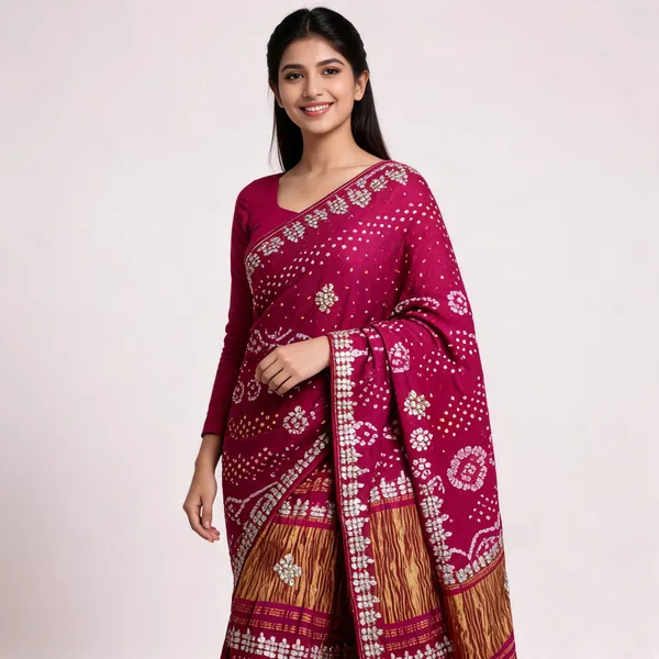 Magenta_Embellished_Ethnic_Saree_for_Women