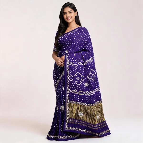 Purple_Bandhani_Print_Saree_For_Women