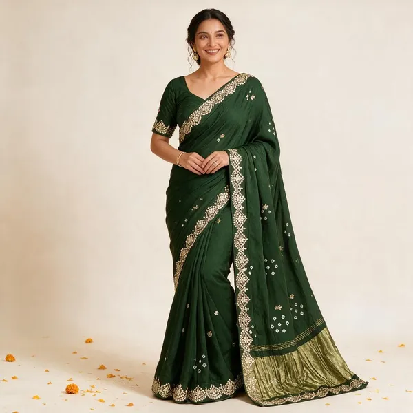 Green_Embellished_Traditional_Saree_for_Women