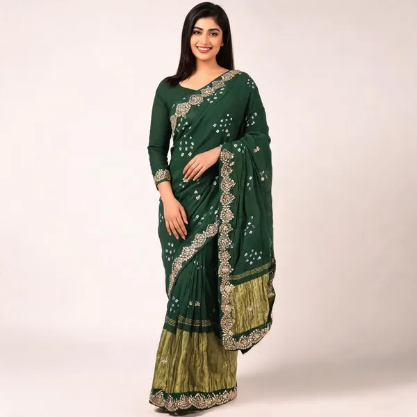 Green_Embellished_Traditional_Saree_for_Women