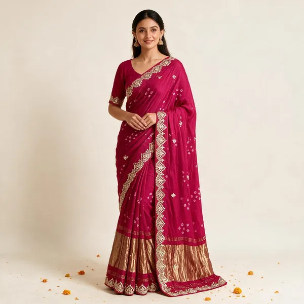 Magenta_Embellished_Saree_for_Women