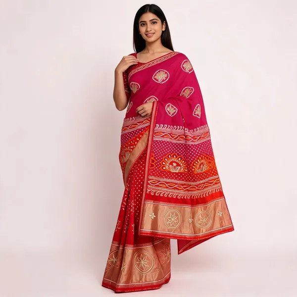Red_Woven_Embroidered_Saree_For_Women